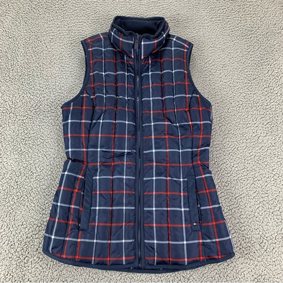 Tommy Hilfiger Women's Plaid Quilted Puff Down Insulated Vest  -  Size:  M - Picture 1 of 16